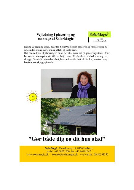 Klik her for at gå til den generelle vejledningen i ... - SolarMagic