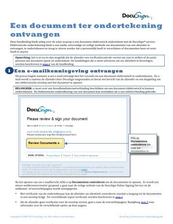 Een document ter ondertekening ontvangen - DocuSign