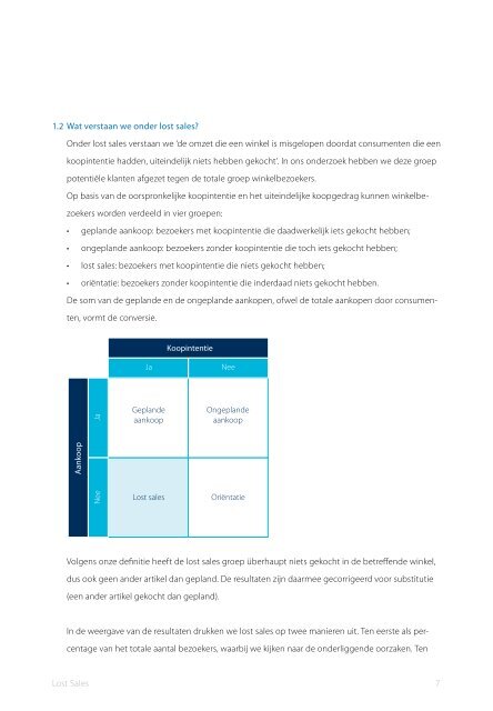 lost sales - Q&A Research & Consultancy