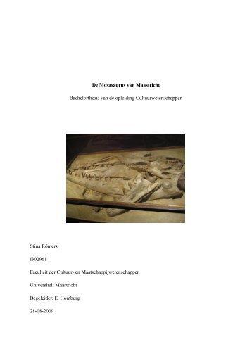 De Mosasaurus van Maastricht - Stichting Oud Sint Pieter
