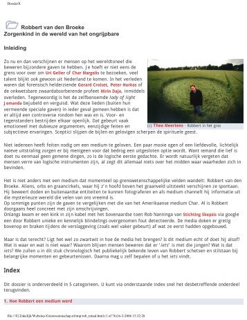 Robbert van den Broeke Zorgenkind in de ... - Grenswetenschap
