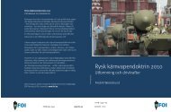 Rysk kärnvapendoktrin 2010. Utformning och drivkrafter. - FOI