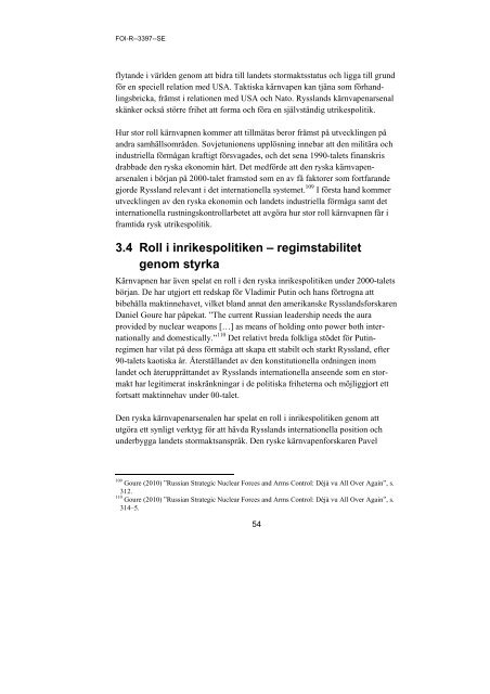 Rysk kärnvapendoktrin 2010. Utformning och drivkrafter. - FOI