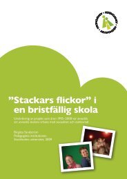 Stackars flickor” i en bristfällig skola - Arvsfonden