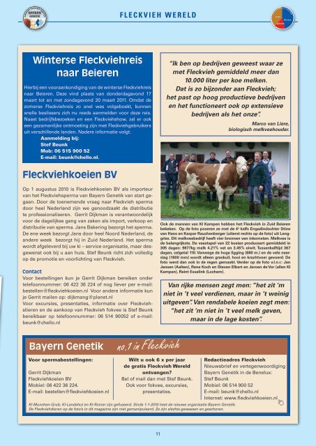 Nieuwsbrief september 2010 - Fleckvieh