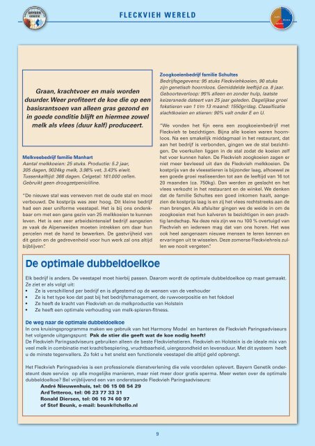 Nieuwsbrief september 2010 - Fleckvieh