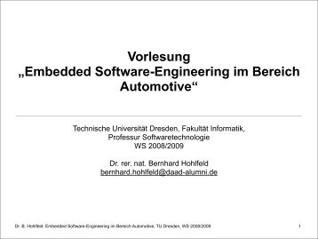 Überblick Automotive Software Engineering Komplexitätsproblem