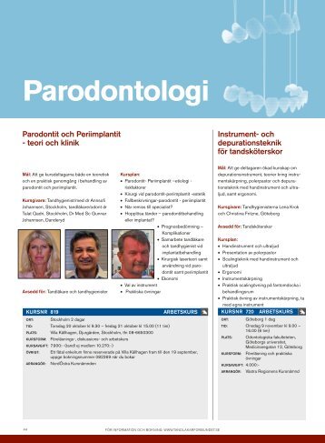 Parodontologi - tandlakarsallskapet.se
