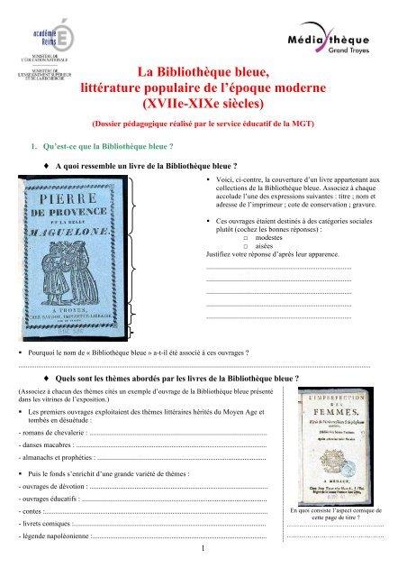 La Bibliotheque Bleue Mediatheque Du Grand Troyes