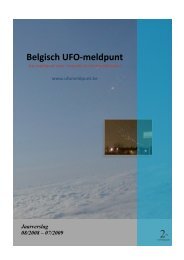 Jaarverslag 08/2008 – 07/2009 - Belgisch UFO-meldpunt