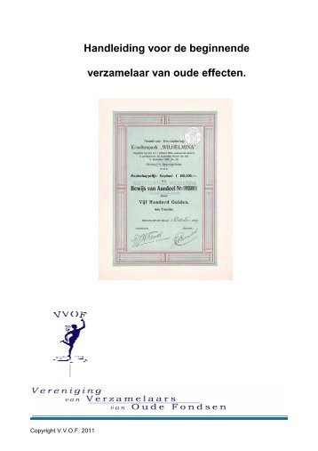 Handleiding voor de beginnende verzamelaar - Vereniging van ...