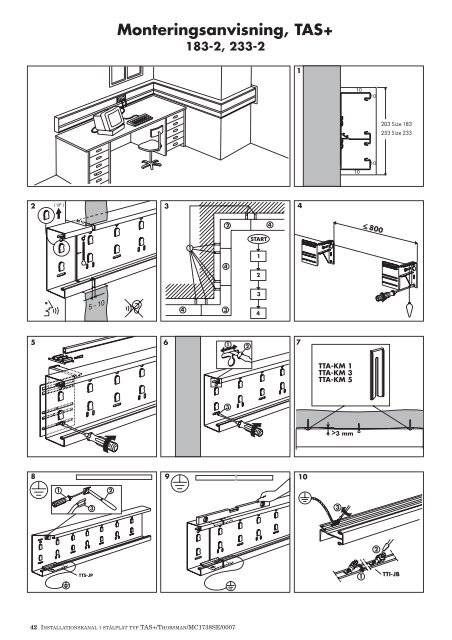 Installationskanal, TAS+ - Schneider Electric