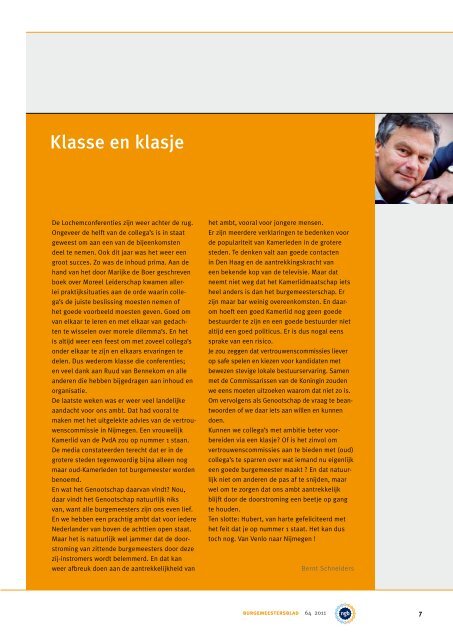 Burgemeestersblad nr 64 - Nederlands Genootschap van ...