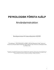 Psykologisk första hjälp - Kris