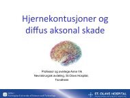 Hjernekontusjoner og diffus aksonal skade - Oslo universitetssykehus