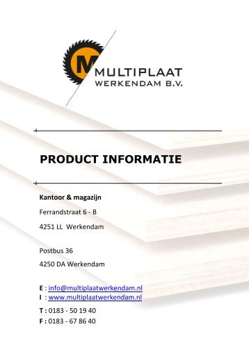 Informatiemap 2011/2012 - Multiplaat Werkendam