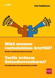 Varför irriterar finlandssvenskarna? Mikä suomen- ruotsalaisissa ...