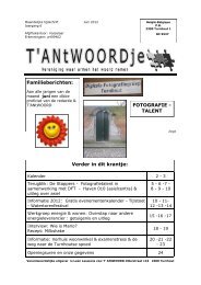 T'ANtWOORDje - Samenlevingsopbouw Antwerpen provincie