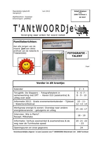 T'ANtWOORDje - Samenlevingsopbouw Antwerpen provincie