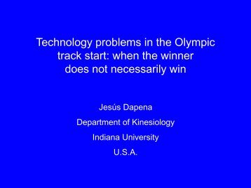 Technology problems in the Olympic track start: when the ... - Cidida