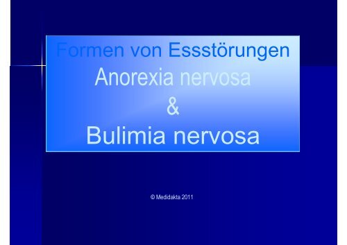 Anorexia nervosa & Bulimia nervosa - Medidakta