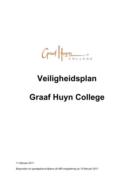Veiligheidsplan Graaf Huyn College