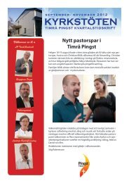 Kyrkstöten sept-nov 2012 - Timrå Pingst