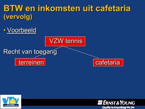 Uitbating Cafetaria binnen een Tennisclub Uitbating Cafetaria ... - Vtv