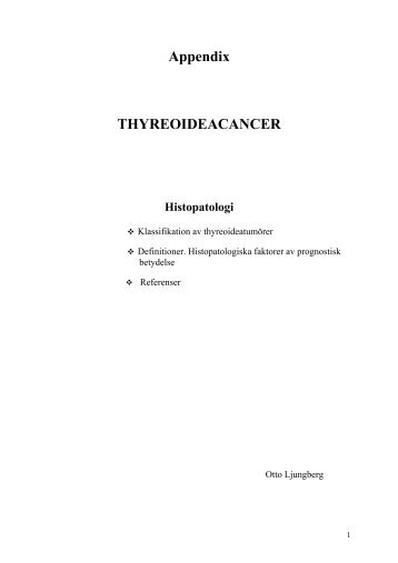 Diagnostikappendix thyreoideacancer