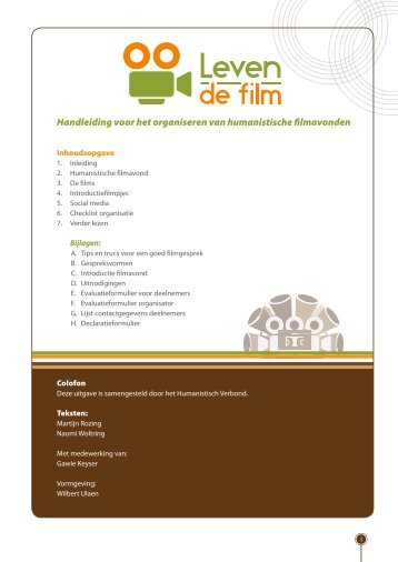 Handleiding voor het organiseren van humanistische filmavonden