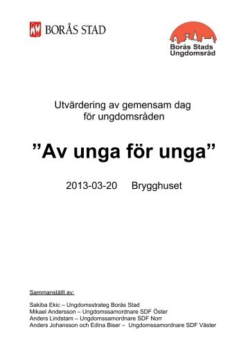 Gemensam dag för ungdomsråden 2013 - Borås