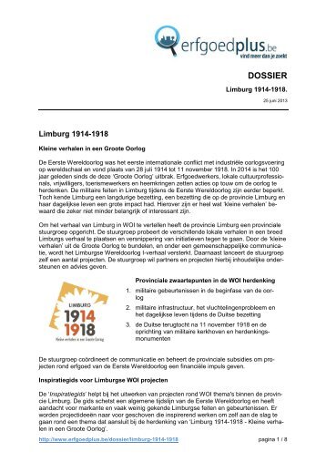 Dossier in PDF - Erfgoedplus