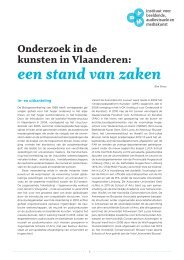 Onderzoek in de kunsten, een stand van zaken - DeWereldMorgen.be