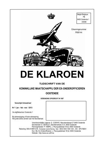 De Klaroen 2013/1 lezen - Ex OOffr