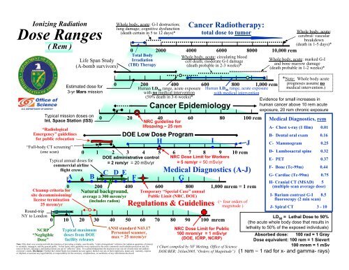 Rem Radiation Dose Chart