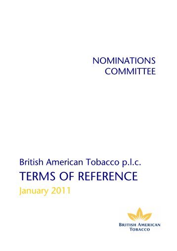 Terms of Reference for the Nominations ... - British American Tobacco