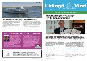 Lidingö Vind nr 1 2013 - Moderaterna i Stockholms stad & län