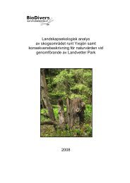 2008. Landskapsekologisk analys av skogsområdet runt ... - Biodivers