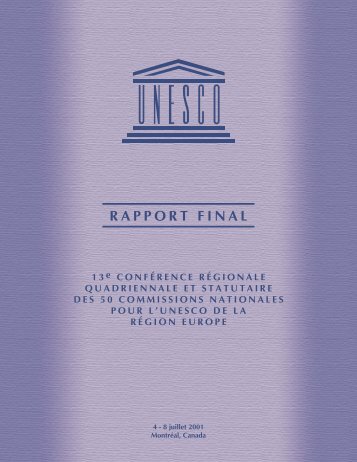 RAPPORT FINAL - La Commission canadienne pour l'UNESCO