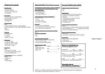 Modifierad Nortonskala Short form MNA Mini Nutreal Assesment ...