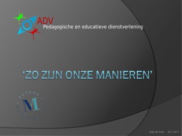 Zo zijn onze manieren - Pedagogenplatform