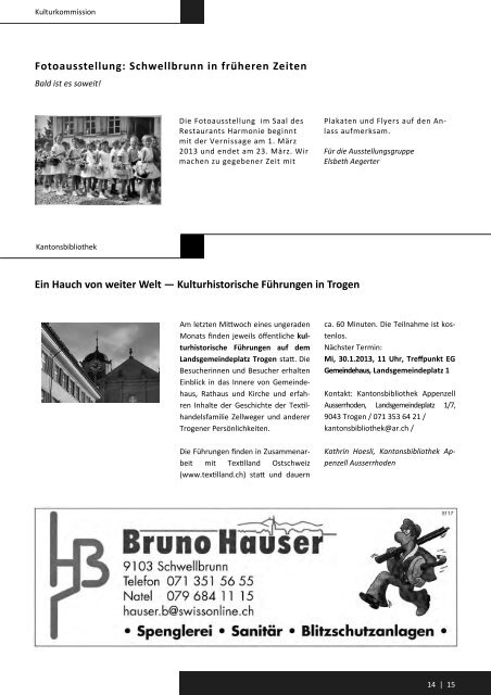 Infoblatt Januar - Gemeinde Schwellbrunn