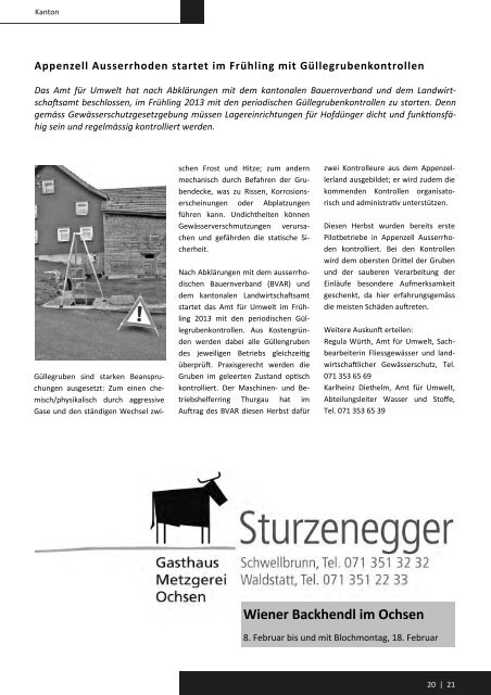 Infoblatt Januar - Gemeinde Schwellbrunn