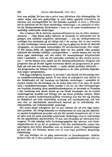 Sociala meddelanden. 1954: 1-6 (pdf) - Statistiska centralbyrån