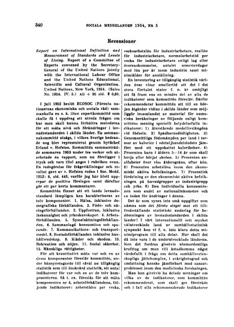 Sociala meddelanden. 1954: 1-6 (pdf) - Statistiska centralbyrån