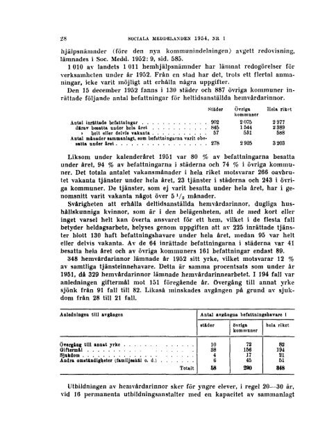 Sociala meddelanden. 1954: 1-6 (pdf) - Statistiska centralbyrån