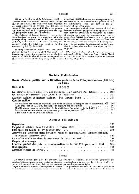 Sociala meddelanden. 1954: 1-6 (pdf) - Statistiska centralbyrån