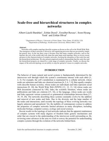 Scale-free and Hierarchical Structures in Complex Networks.pdf