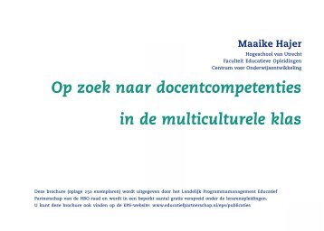 Op zoek naar docentcompetenties in de multiculturele klas