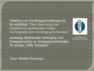 Inleiding: Wat is bondingpsychotherapie? (Martien Kooyman)